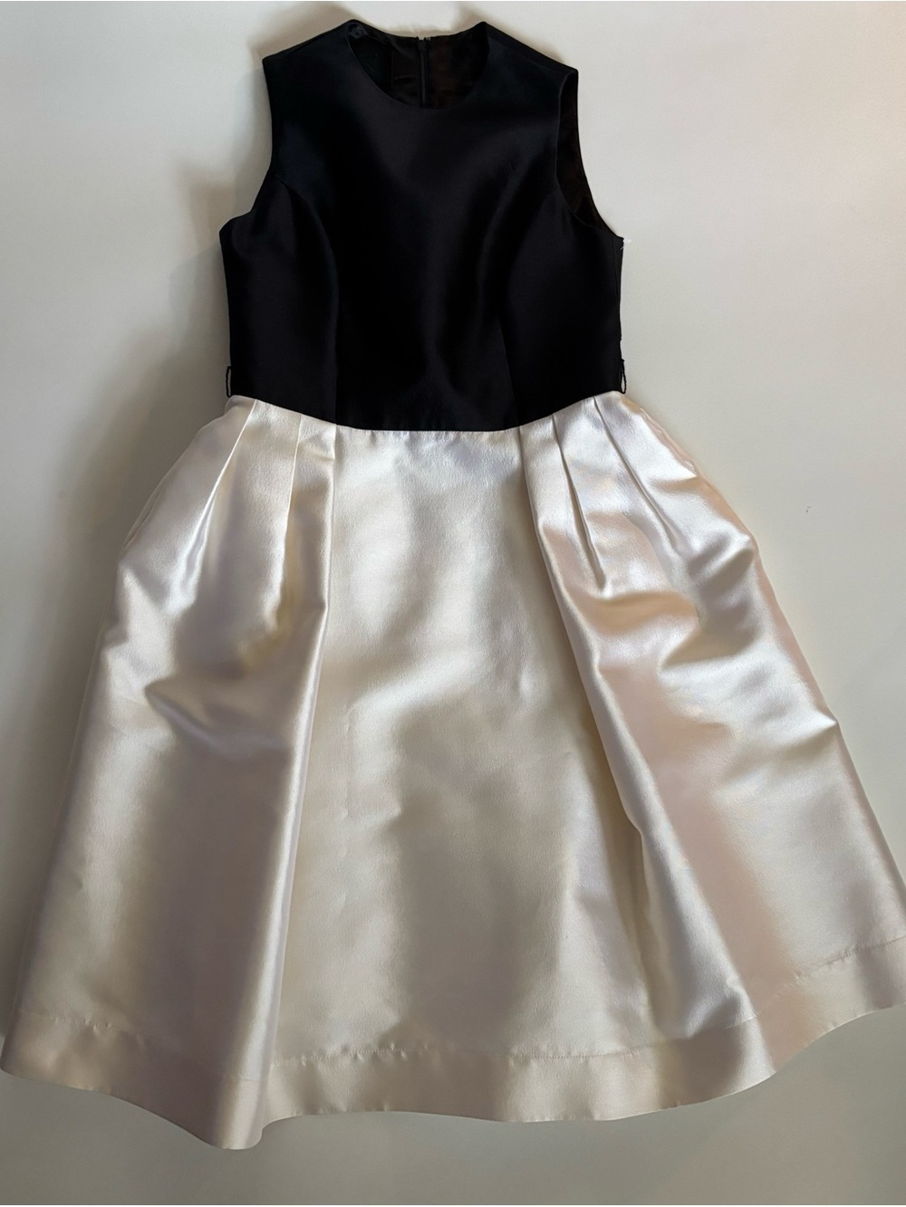 Wayne Clark Classic Evening Old  Hollywood Black and Ivory Dress Size 8 - Picture 3 of 10